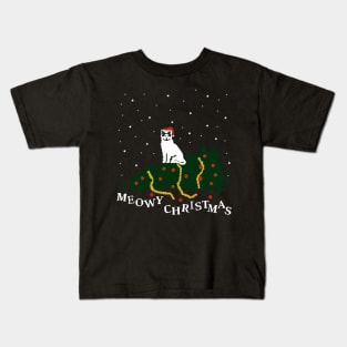 meowy christmas - cat vs. tree Kids T-Shirt